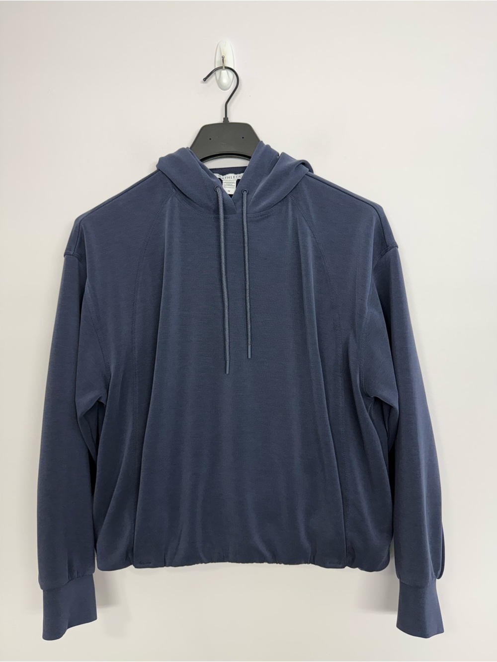 Athleta Seasoft Bubble Hem Hoodie Pullover Navy Size Medium